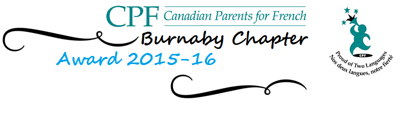 CPF Burnaby Chapter Award 2015-16